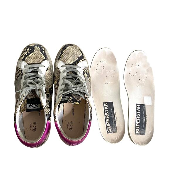 GOLDEN GOOSE Super-Star snake-effect leather sneakers 40 - Picture 11 of 11